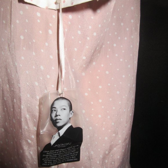 Jason Wu for Target Pale Pink and Cream White Polka Dot Blouse with Tie Large - Picture 3 of 4